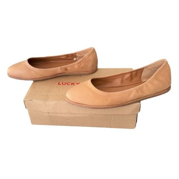 Lucky Brand Tan Flats with Classic Design Wimmie Light Brown Ballet Flats - Picture 3 of 16